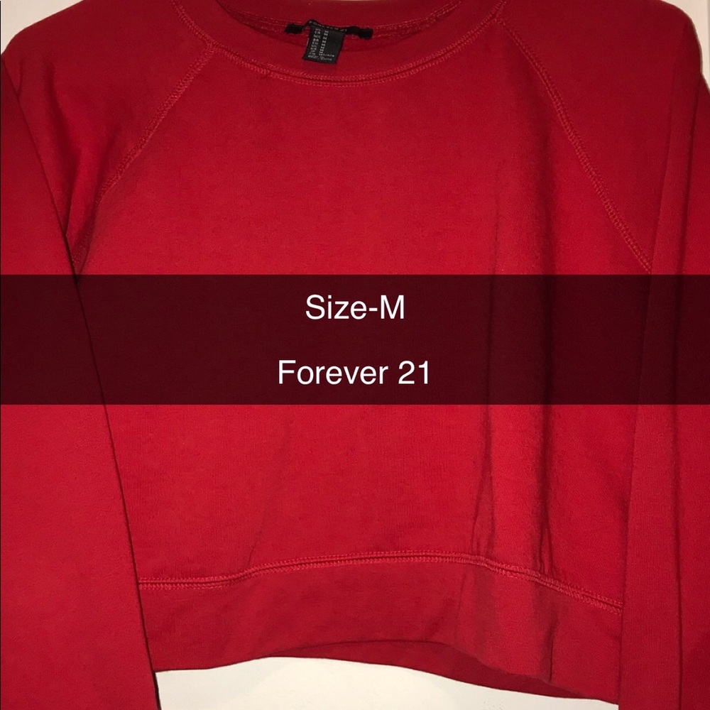 Red crop sweater